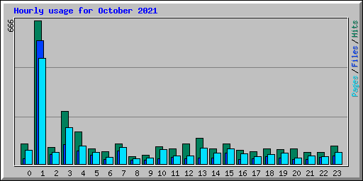 Hourly usage for October 2021