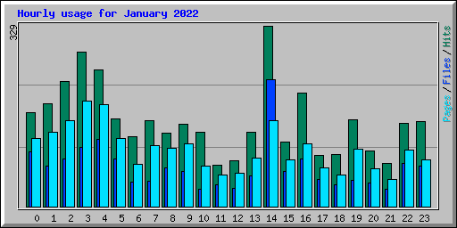 Hourly usage for January 2022