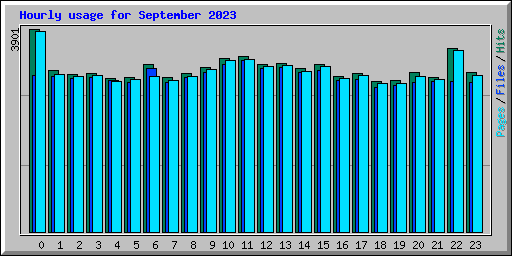 Hourly usage for September 2023