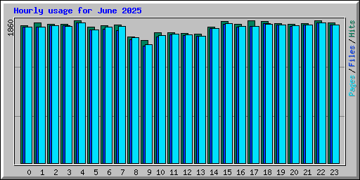 Hourly usage for June 2025