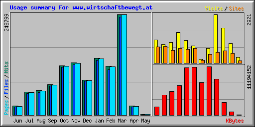 Usage summary for www.wirtschaftbewegt.at